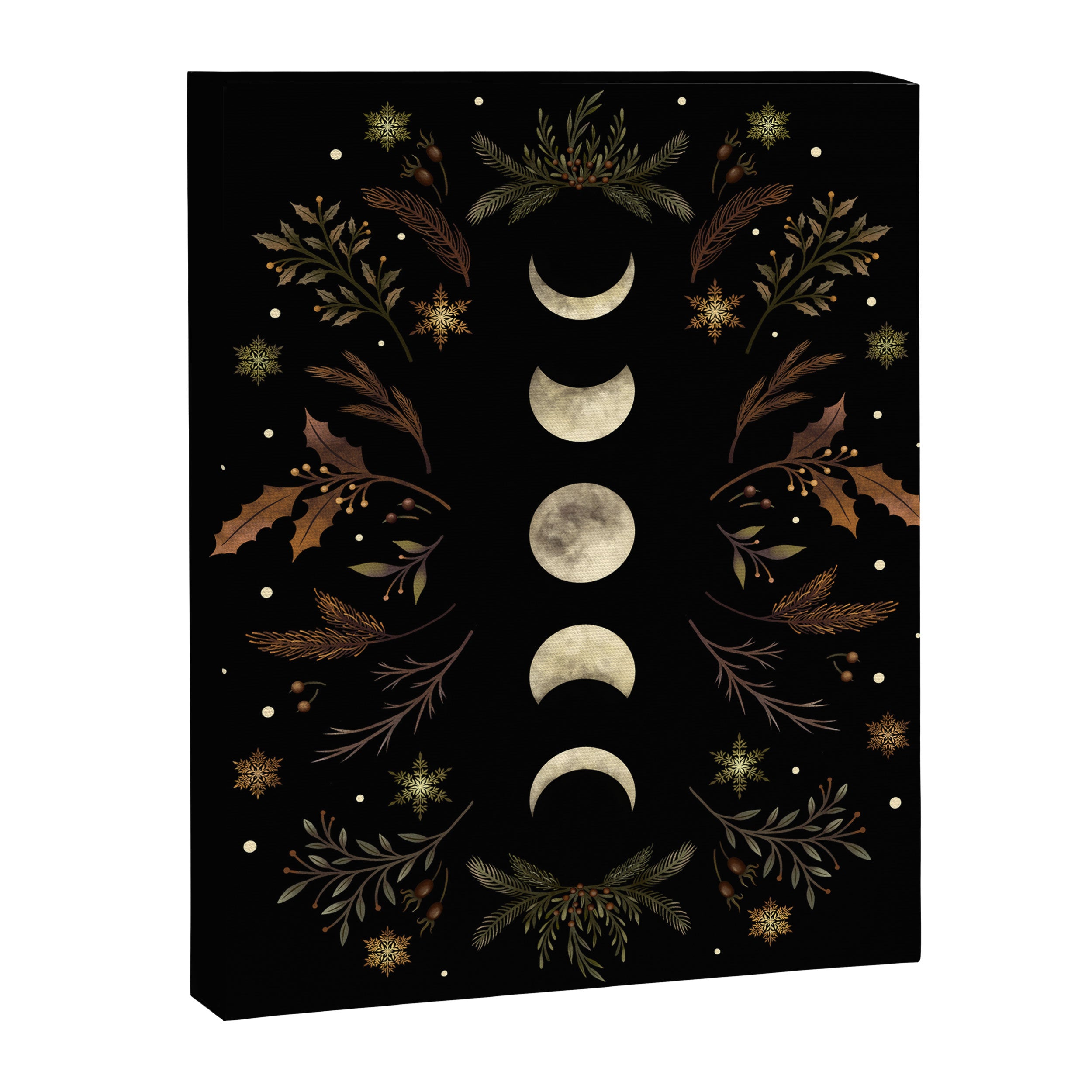Moonlight Garden - Winter Brown Canvas Print Gallery Image 8