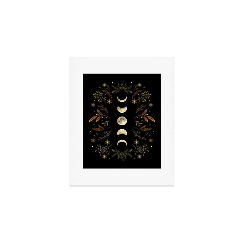 Moonlight Garden - Winter Brown Art Print Gallery Image 1