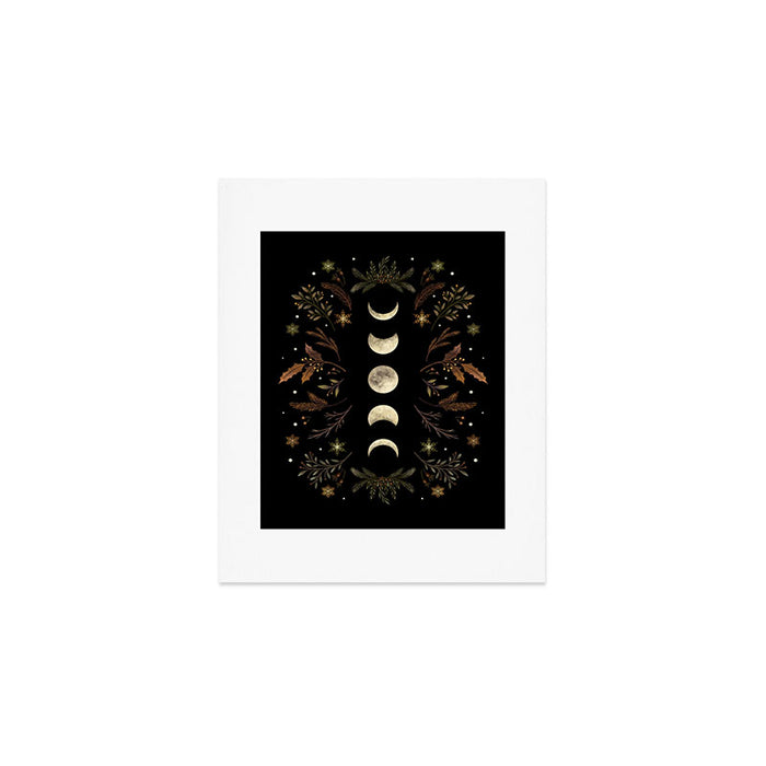 Moonlight Garden - Winter Brown Art Print Gallery Image 1