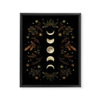 Moonlight Garden - Winter Brown Framed Canvas Print Gallery Image 8