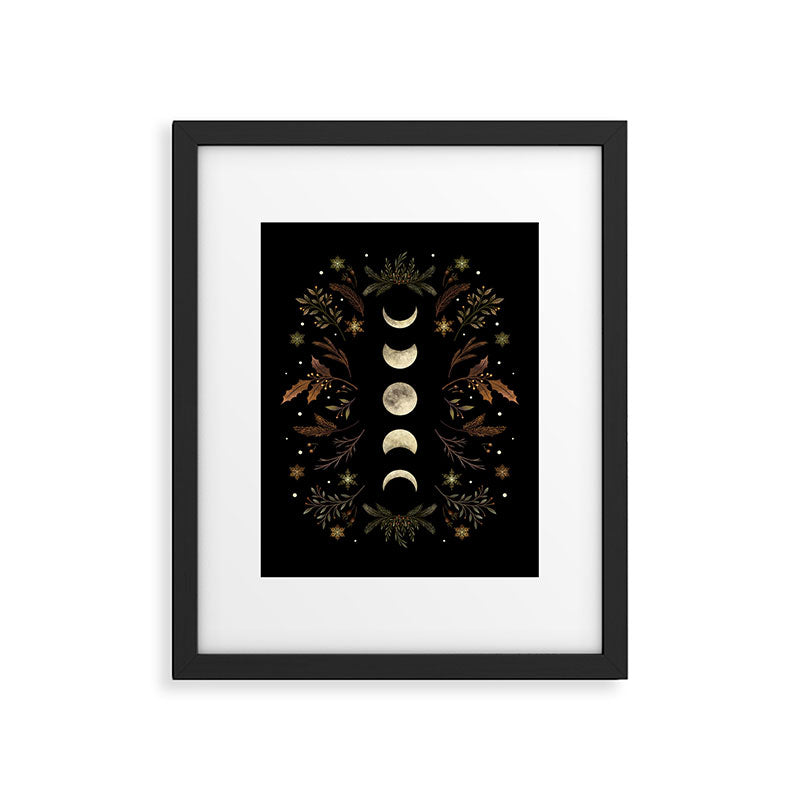 Moonlight Garden - Winter Brown Framed Art Print Gallery Image 4