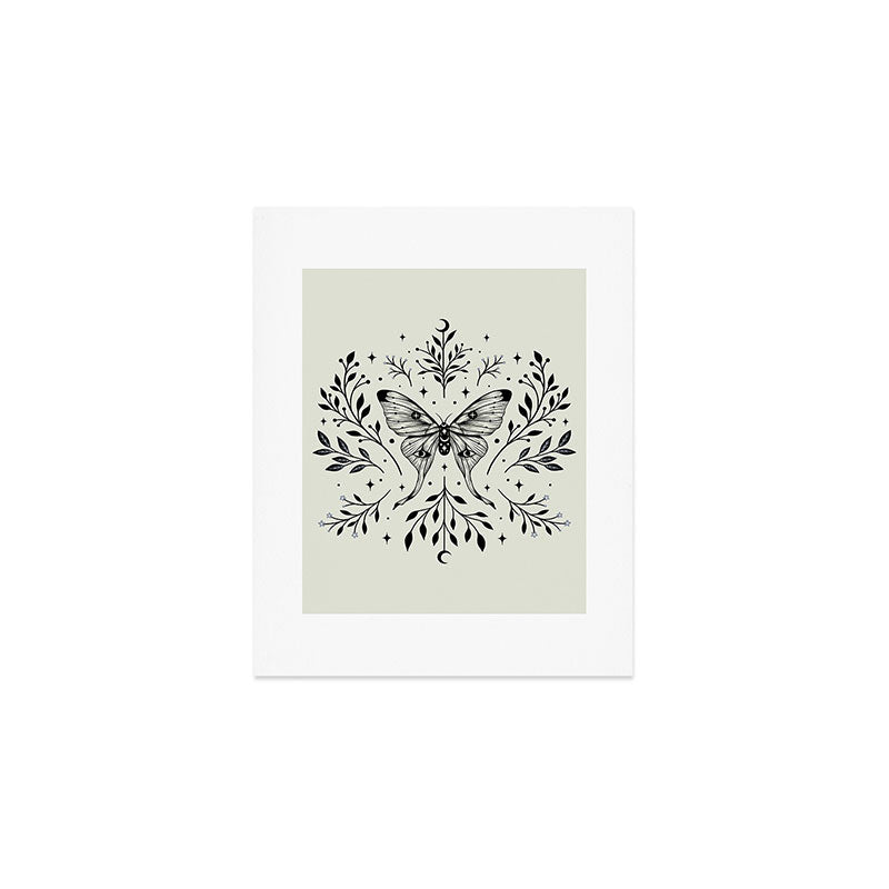 Mystical Luna Moth Art Print Gallery Image 1