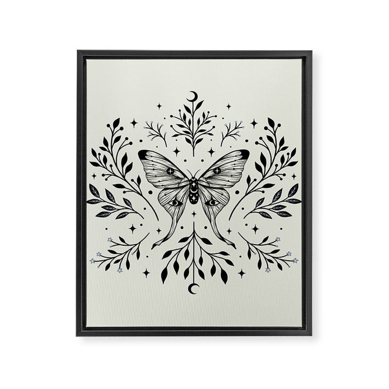 Mystical Luna Moth Framed Canvas Print Gallery Image 8
