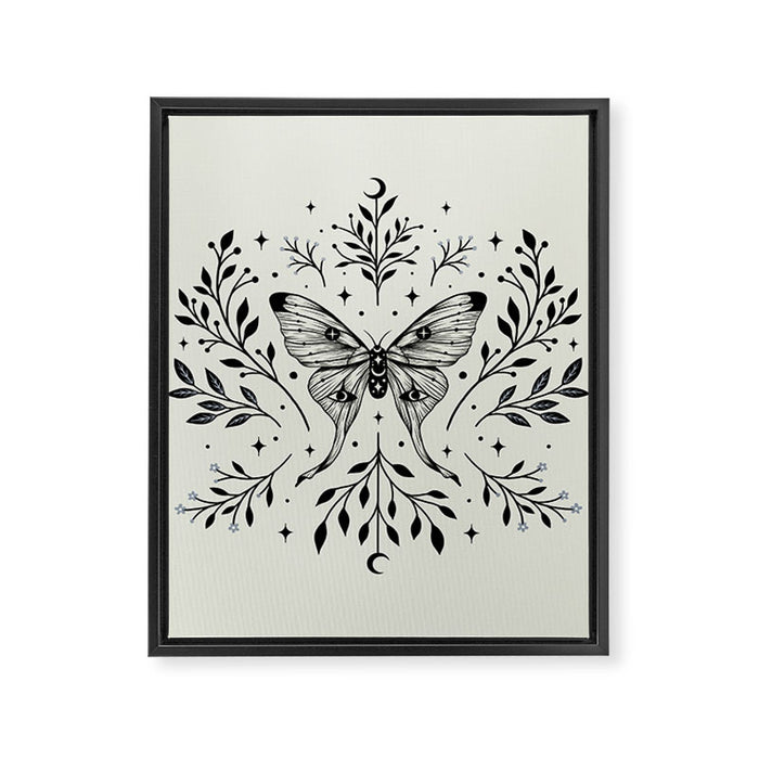 Mystical Luna Moth Framed Canvas Print Gallery Image 1