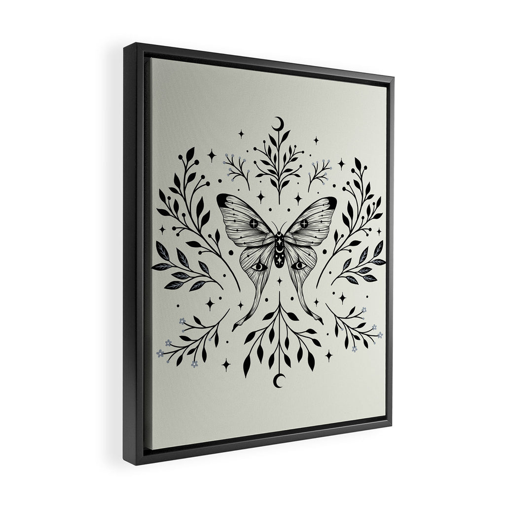 Mystical Luna Moth Framed Canvas Print Gallery Image 2