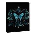 Mystical Luna Moth - Turquoise Canvas Print Gallery Image 8