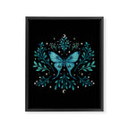 Mystical Luna Moth - Turquoise Framed Canvas Print Gallery Image 8