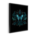 Mystical Luna Moth - Turquoise Framed Canvas Print Gallery Image 2