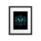 Mystical Luna Moth - Turquoise Framed Art Print Gallery Image 6