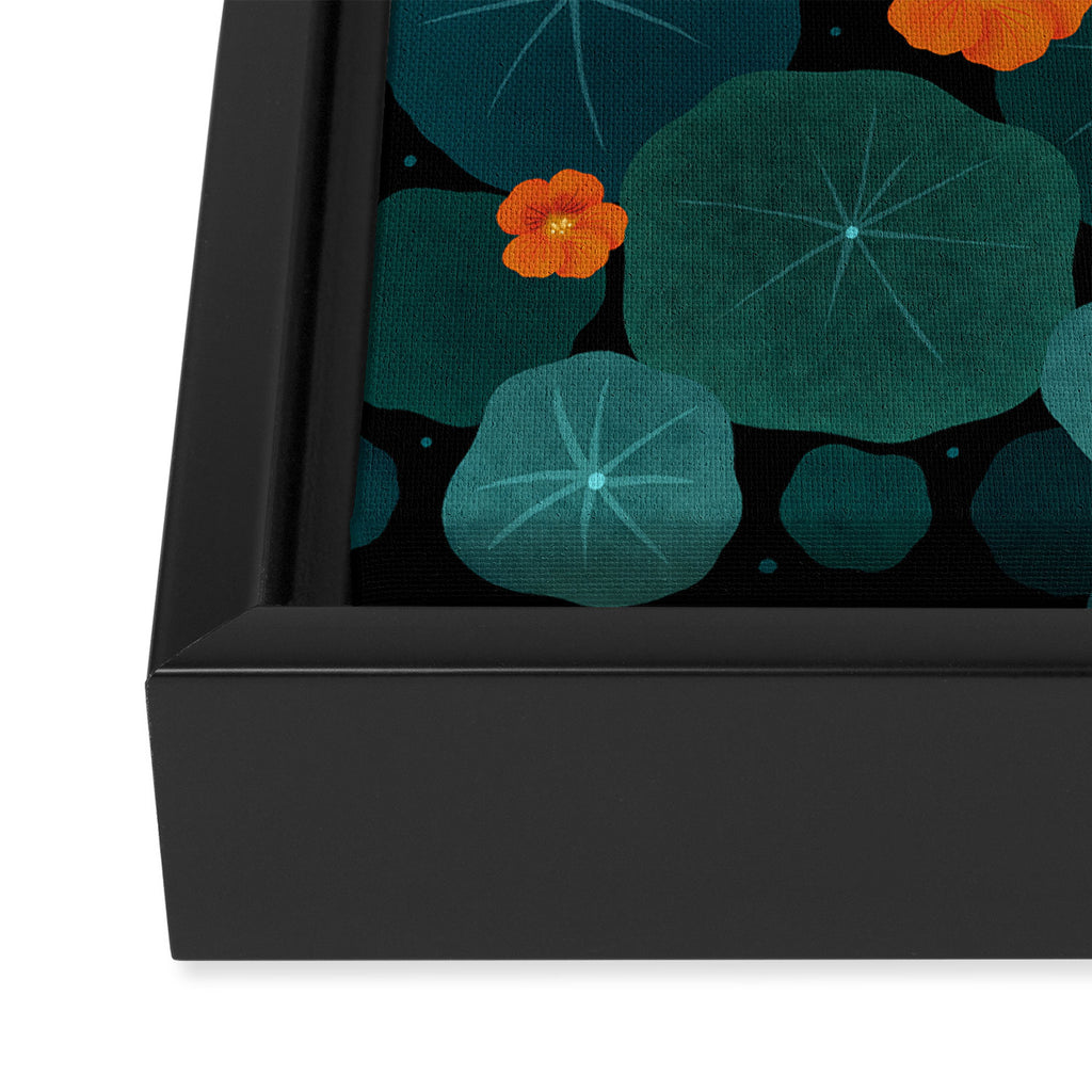 Nasturtium Garden Framed Canvas Print Gallery Image 3