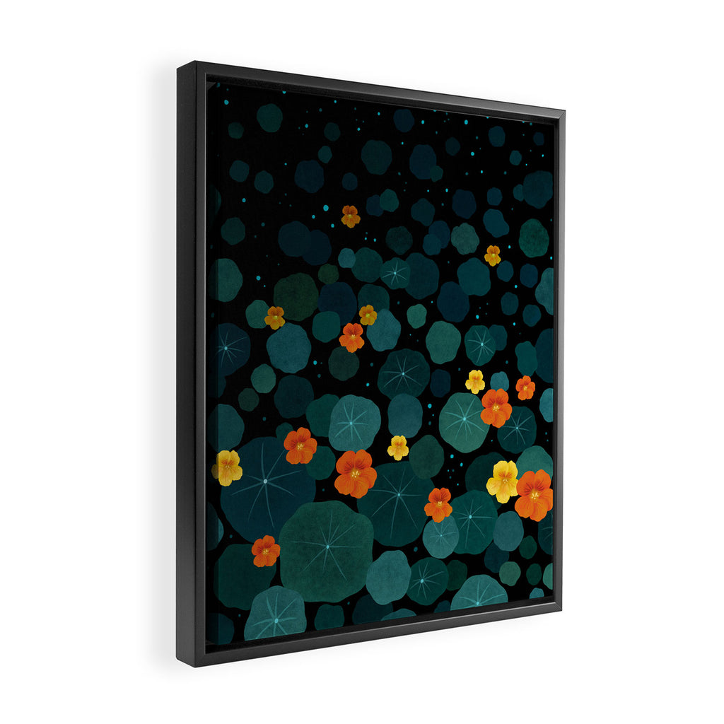 Nasturtium Garden Framed Canvas Print Gallery Image 2