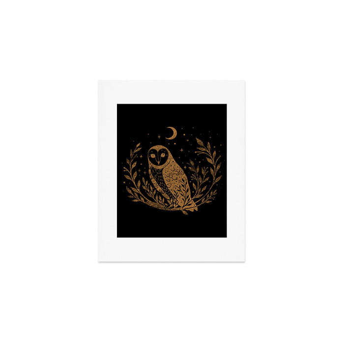 Owl Moon - Gold Art Print Gallery Image 1