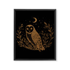 Owl Moon - Gold Framed Canvas Print Gallery Image 8