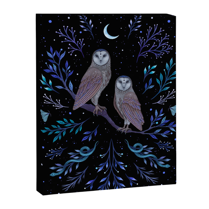 Owls in the Moonlight Canvas Print Gallery Image 1
