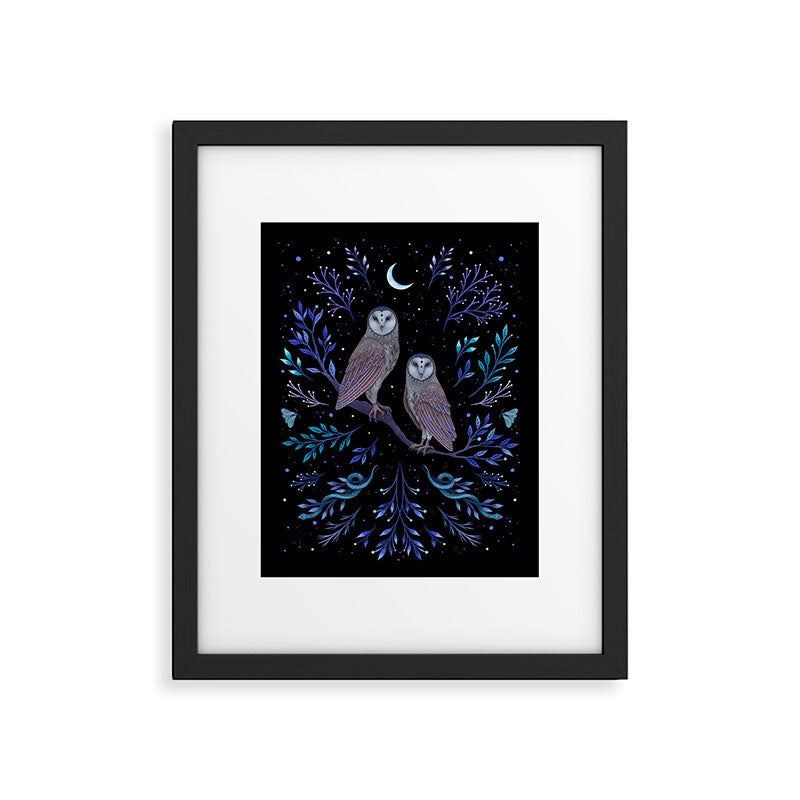 Owls in the Moonlight Framed Art Print Gallery Image 5