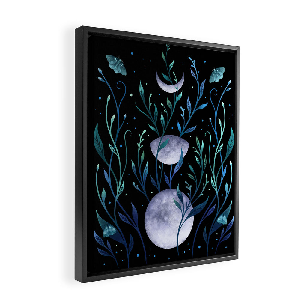 Phase & Grow - Teal Framed Canvas Print Gallery Image 2