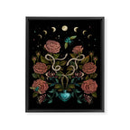 Rose and Honeysuckle Framed Canvas Print Gallery Image 6