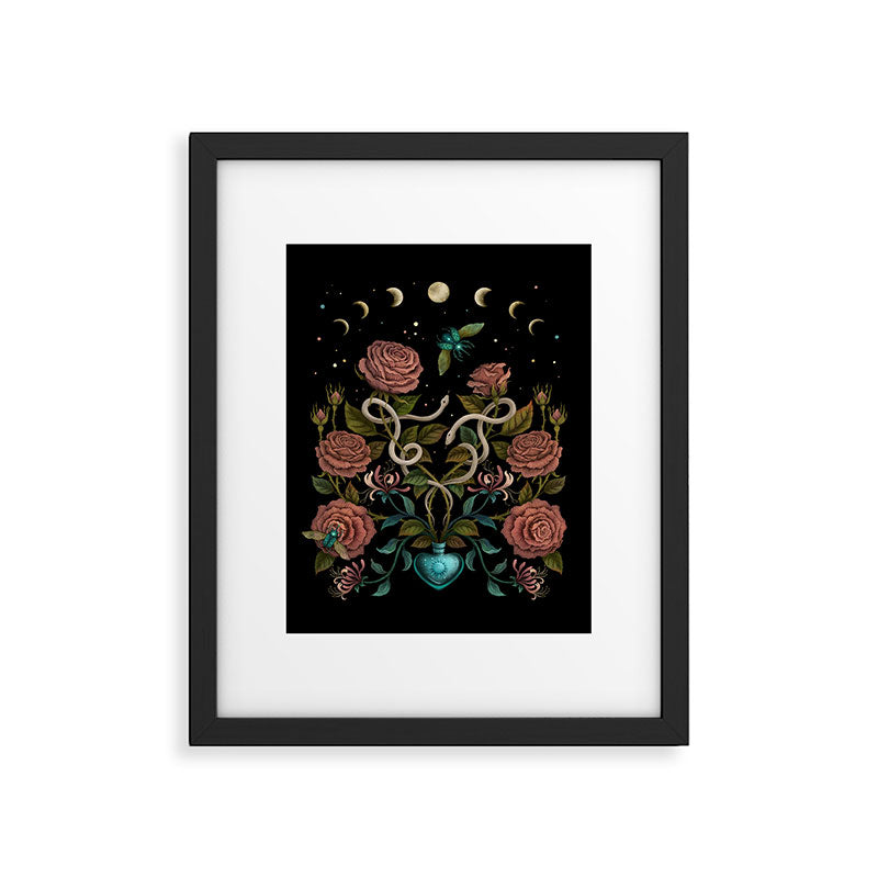 Rose and Honeysuckle Framed Art Print Gallery Image 5