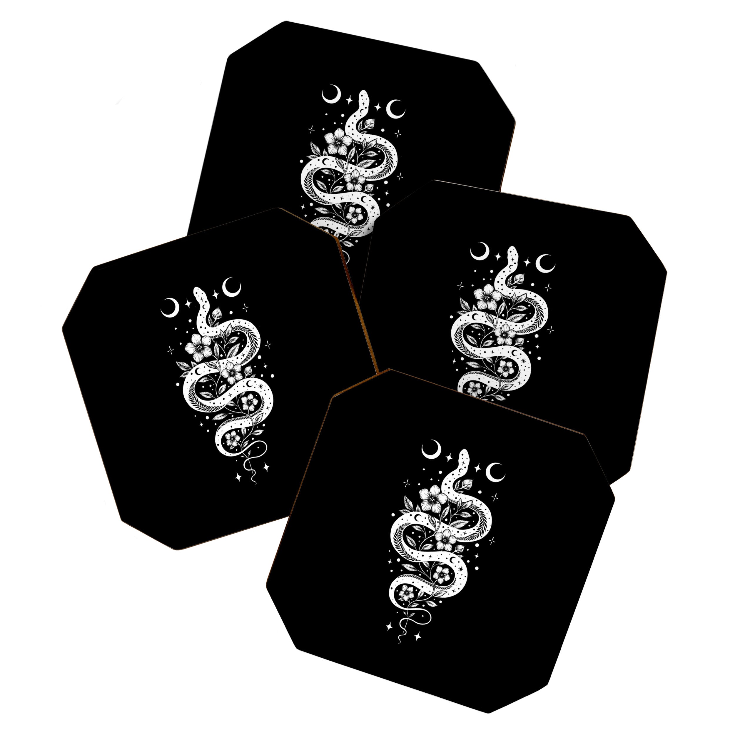 Serpent Spell-White Coaster Gallery Image 1