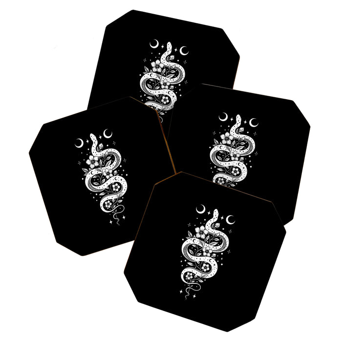 Serpent Spell-White Coaster Gallery Image 1