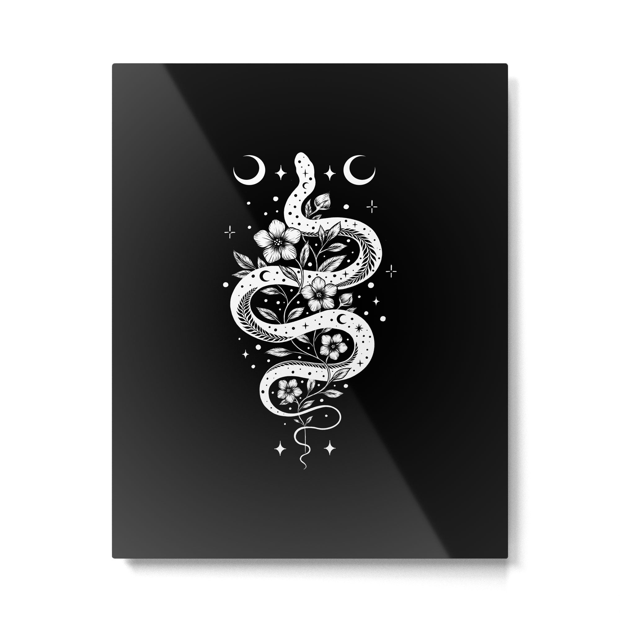 Serpent Spell-White Metal Print Gallery Image 4