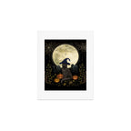 The Black Cat on Halloween Night Art Print Gallery Image 1