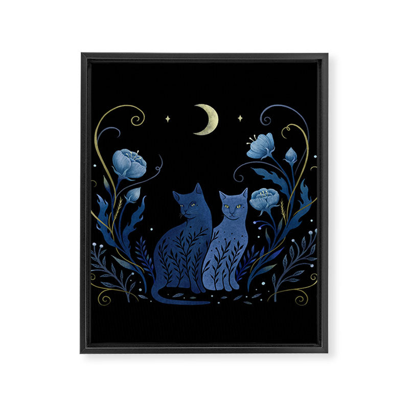 Two Cats Framed Canvas Print Gallery Image 8