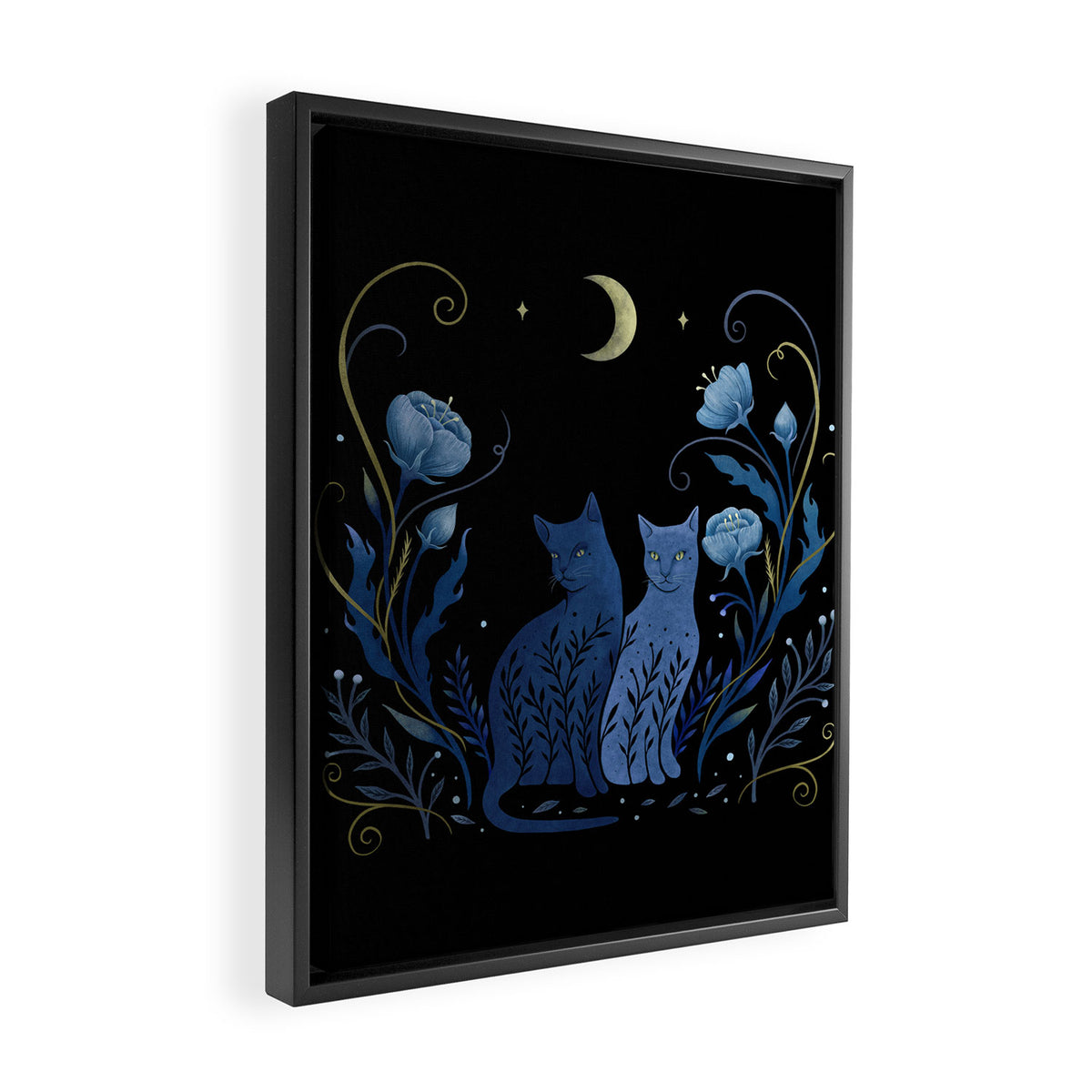 Two Cats Framed Canvas Print Gallery Image 2