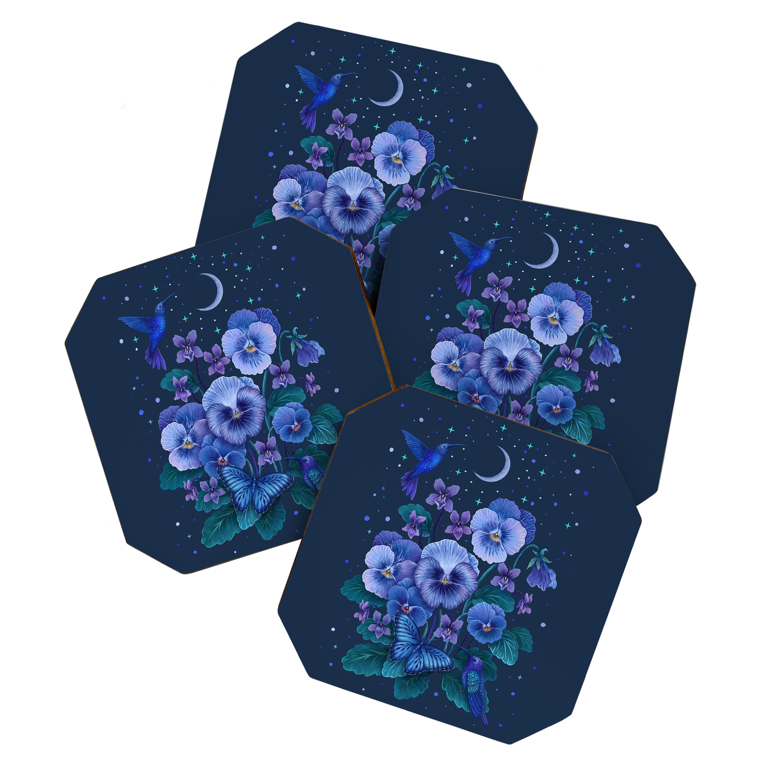 Violet - February Flower  Coaster Gallery Image 1