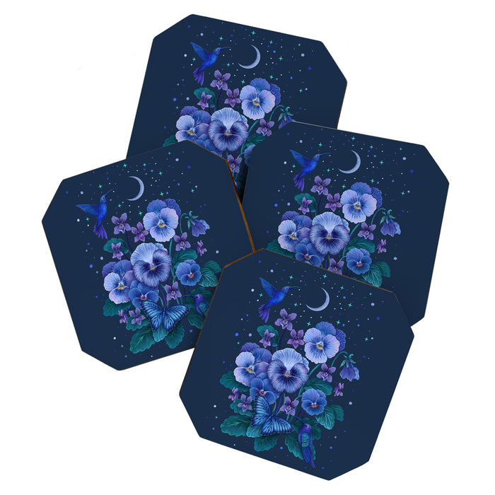 Violet - February Flower  Coaster Gallery Image 1