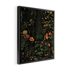 Exotic Midnight Floral Garden Framed Canvas Print Gallery Image 2