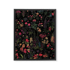 Exotic Midnight Floral Garden Framed Canvas Print Gallery Image 8