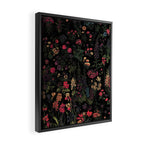 Exotic Midnight Floral Garden Framed Canvas Print Gallery Image 2