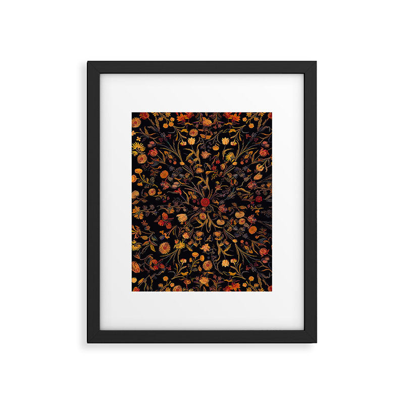 Exotic Midnight Floral Garden Framed Art Print Gallery Image 6