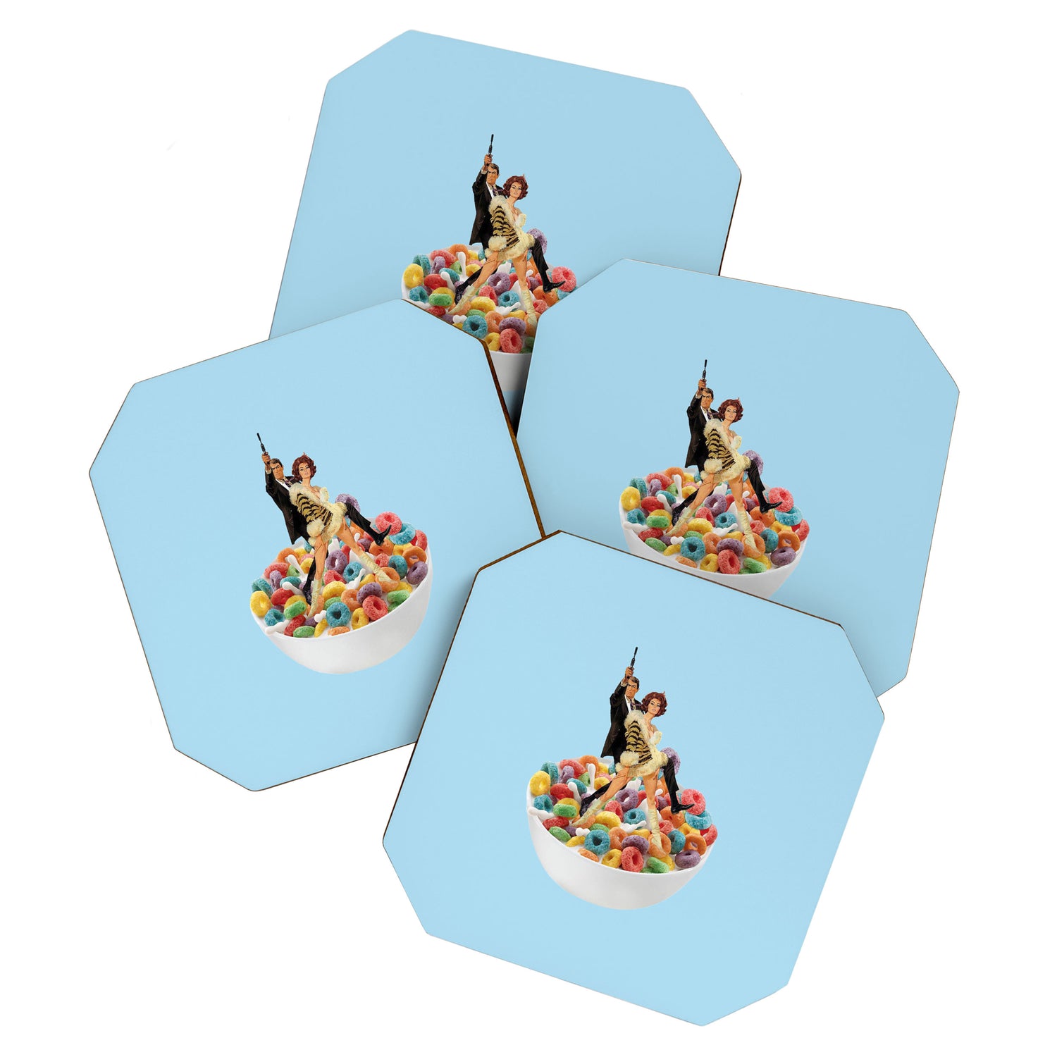 cereal killers blue Coaster Gallery Image 1