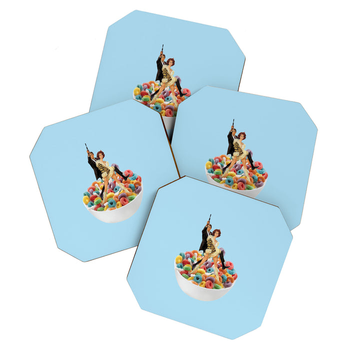 cereal killers blue Coaster Gallery Image 1