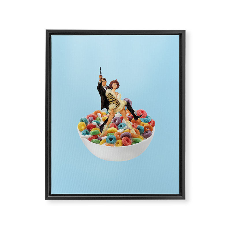 cereal killers blue Framed Canvas Print Gallery Image 8