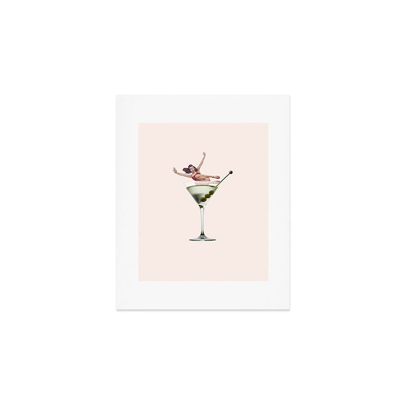 dirty martini 2 peach Art Print Gallery Image 1