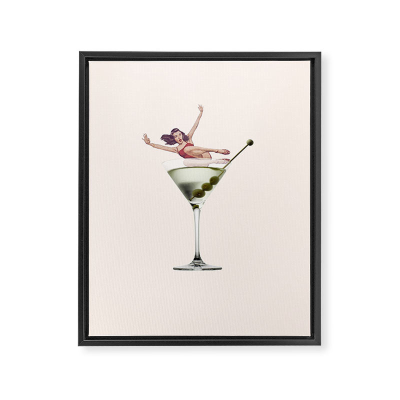dirty martini 2 peach Framed Canvas Print Gallery Image 8