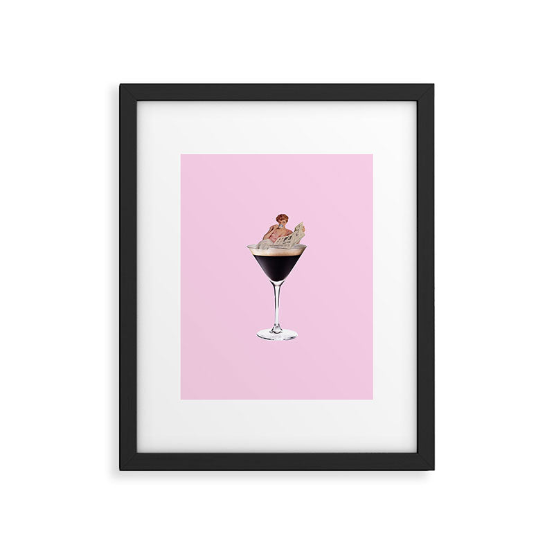 espresso martini 2 pink Framed Art Print Gallery Image 6
