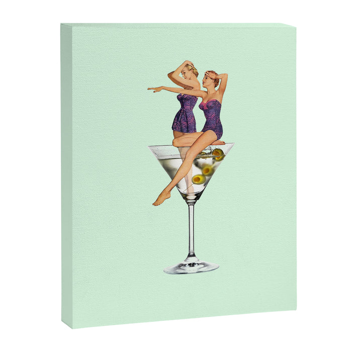 girls night green Canvas Print Gallery Image 1