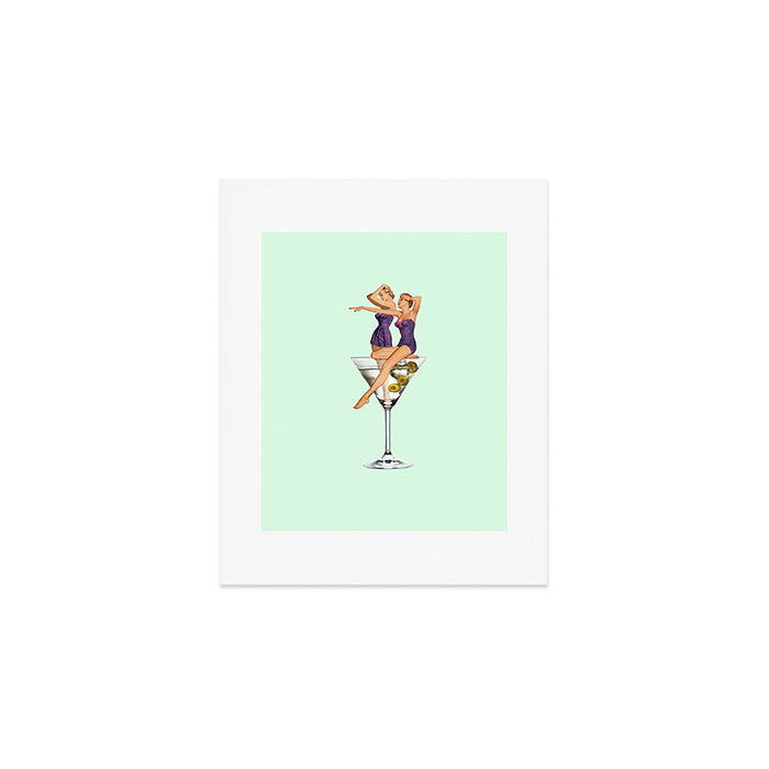 girls night green Art Print Gallery Image 1