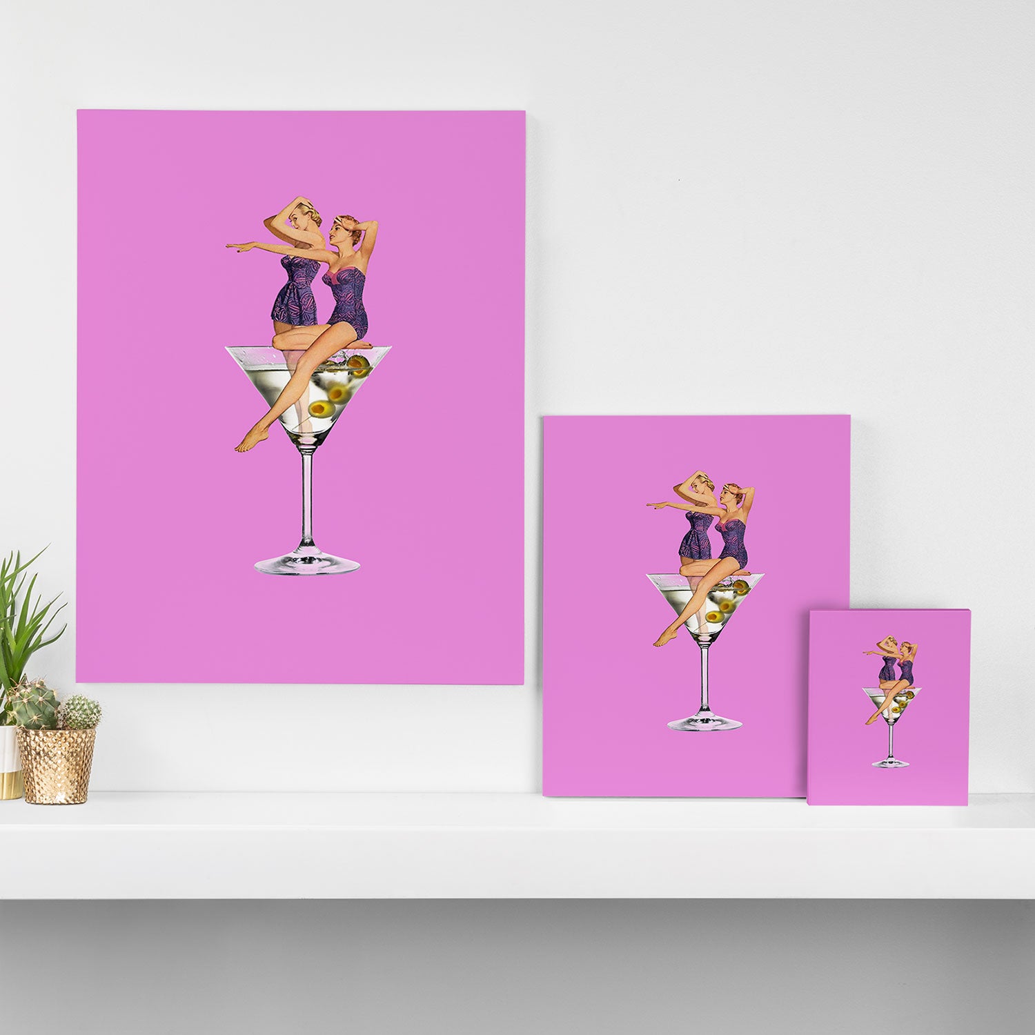 girls night pink Canvas Print Gallery Image 3