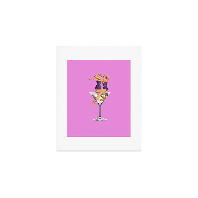 girls night pink Art Print Gallery Image 1