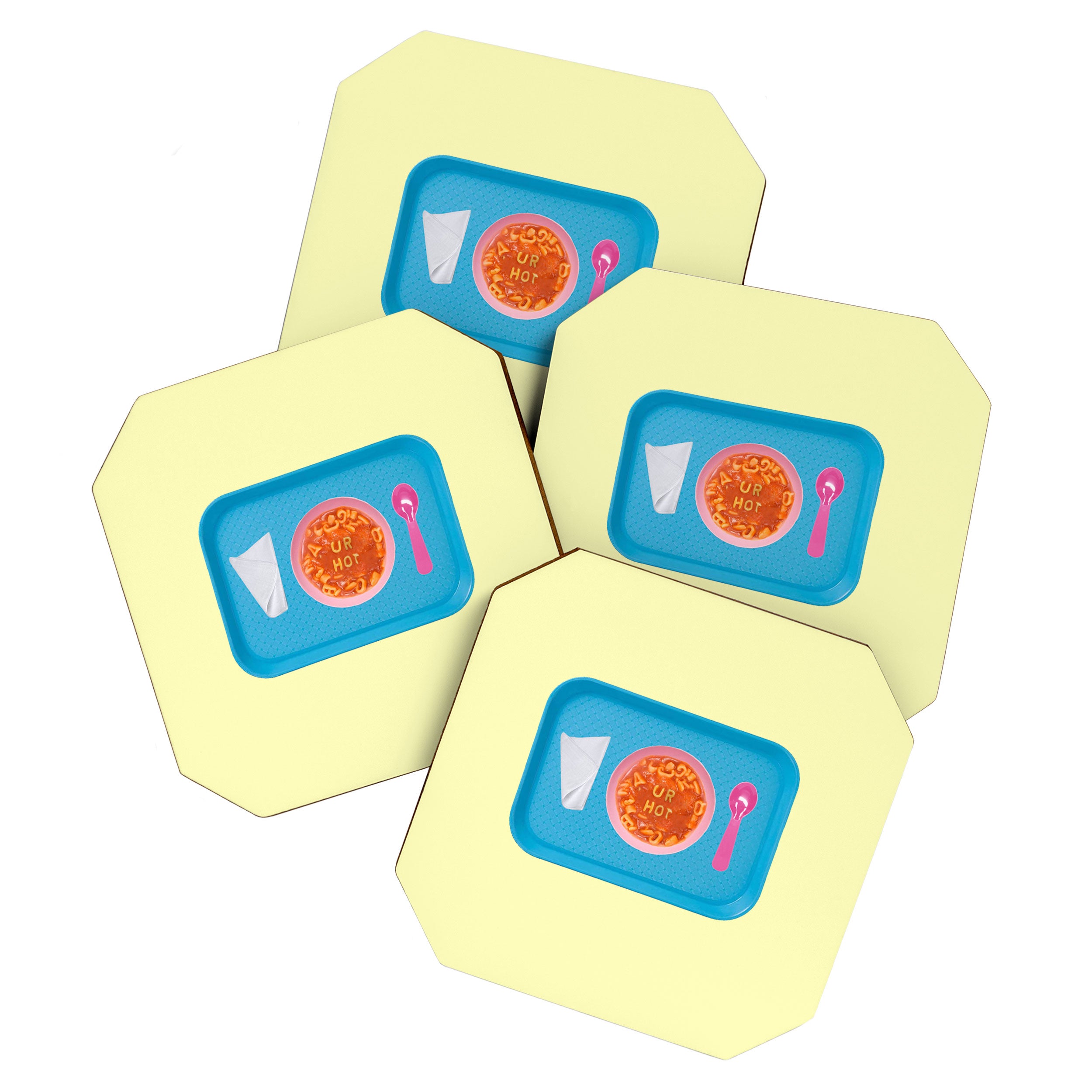hot soup yellow Coaster Gallery Image 1