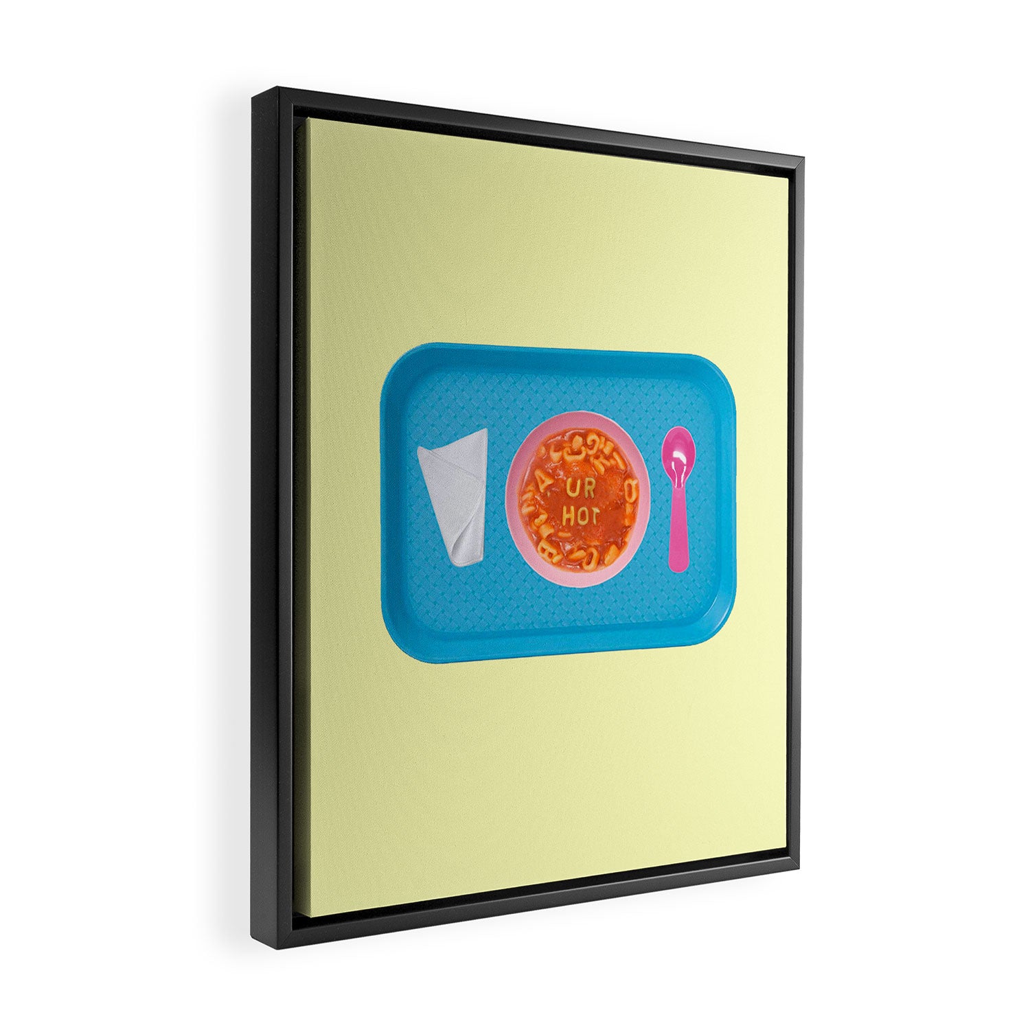 hot soup yellow Framed Canvas Print Gallery Image 2