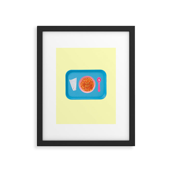 hot soup yellow Framed Art Print Gallery Image 1