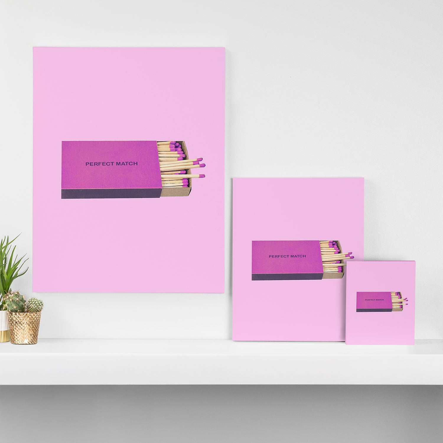 perfect match pink Canvas Print Gallery Image 3
