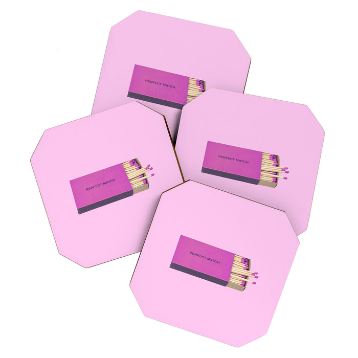perfect match pink Coaster Gallery Image 1