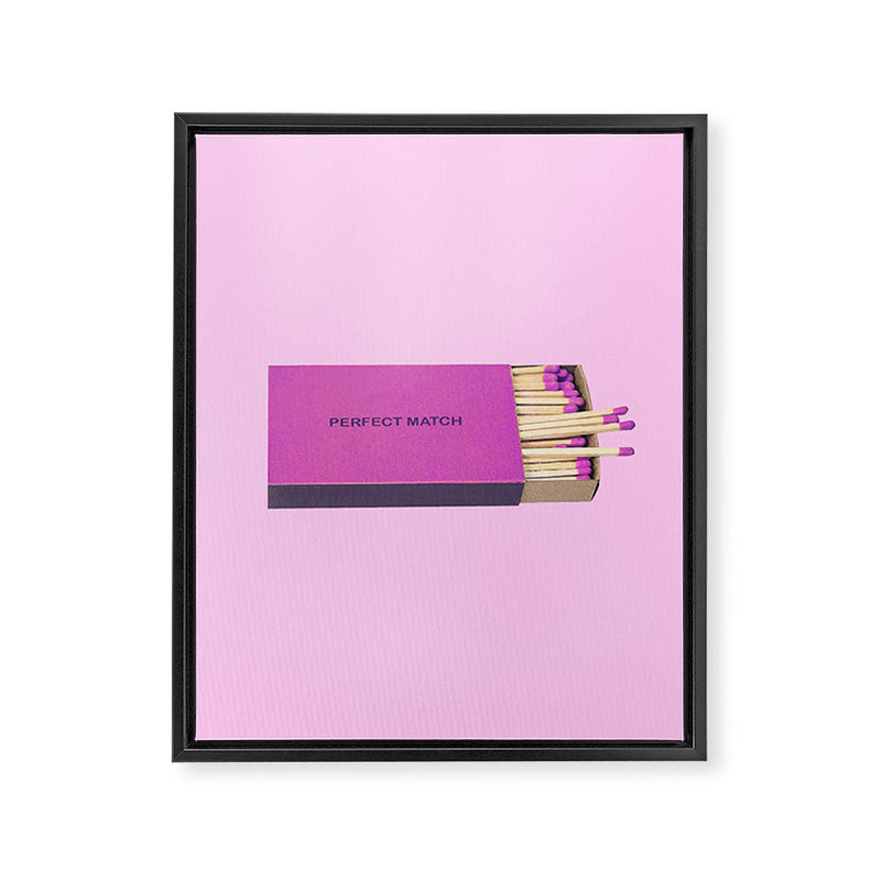 perfect match pink Framed Canvas Print Gallery Image 8